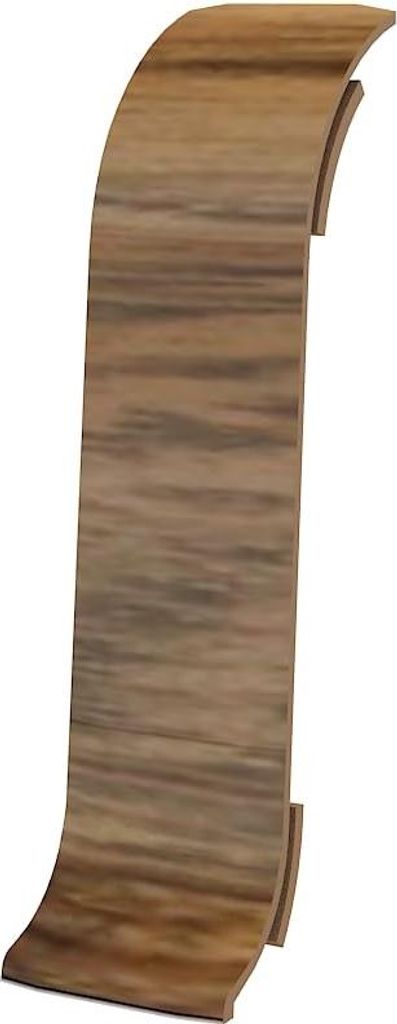 VILO FLEX Verbindungsstück für Sockelleisten (2 Stück) – Mittelverbinder für 55 mm Fußleisten – Wasserfest & Robust – Dunkle Eiche Holzo...