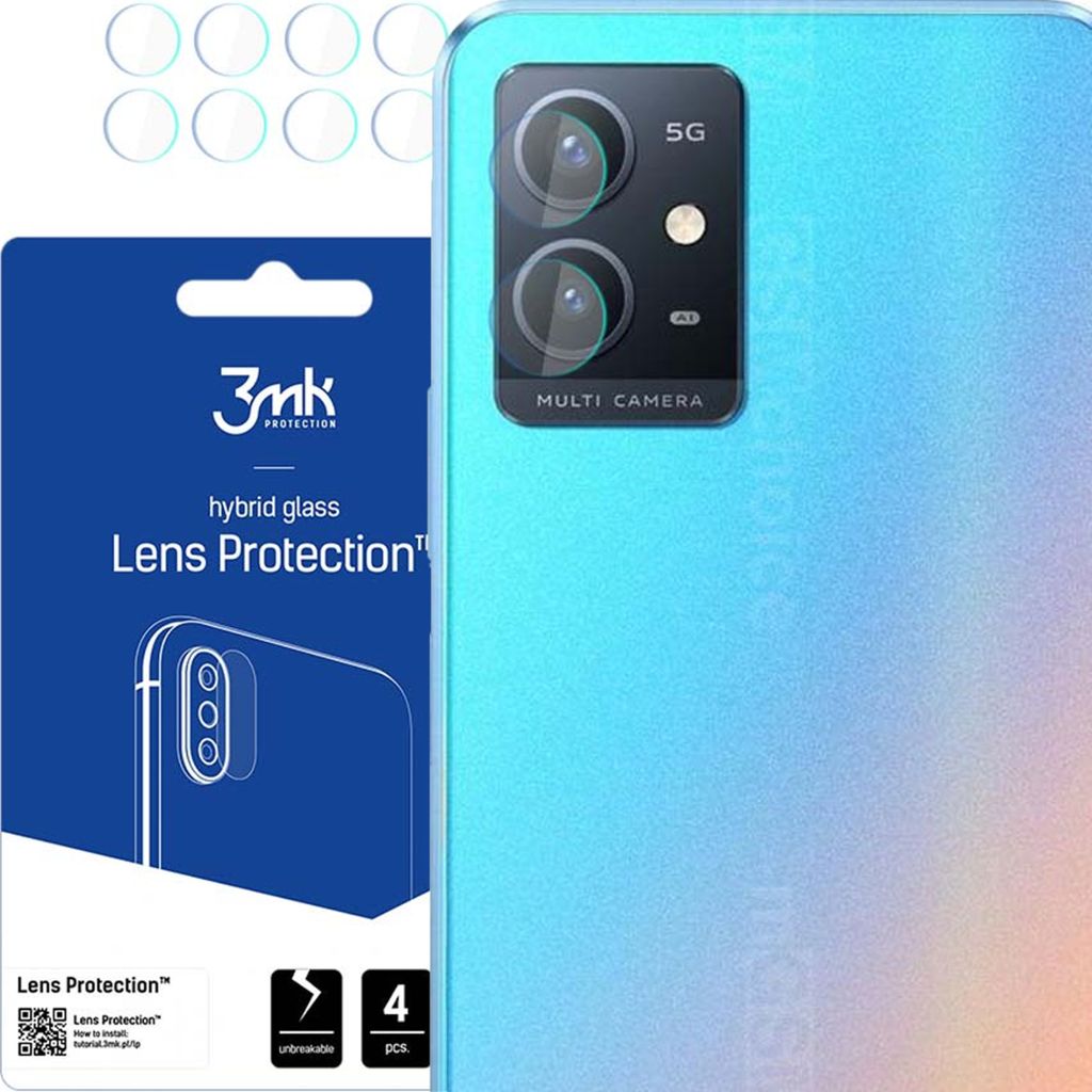 3mk Hybridglas Lens Protection für Vivo Y30 5G Kamera Objektiv Kameralinse 0,16mm 6H (4 Stück)