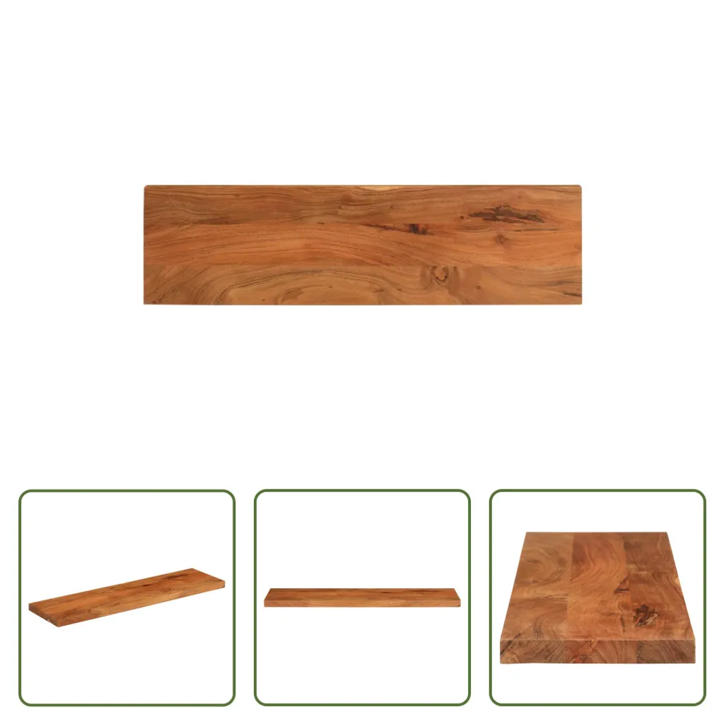 Superficie Lavoro 110x40x2.5 Legno Acacia Massello Scrivania Slim