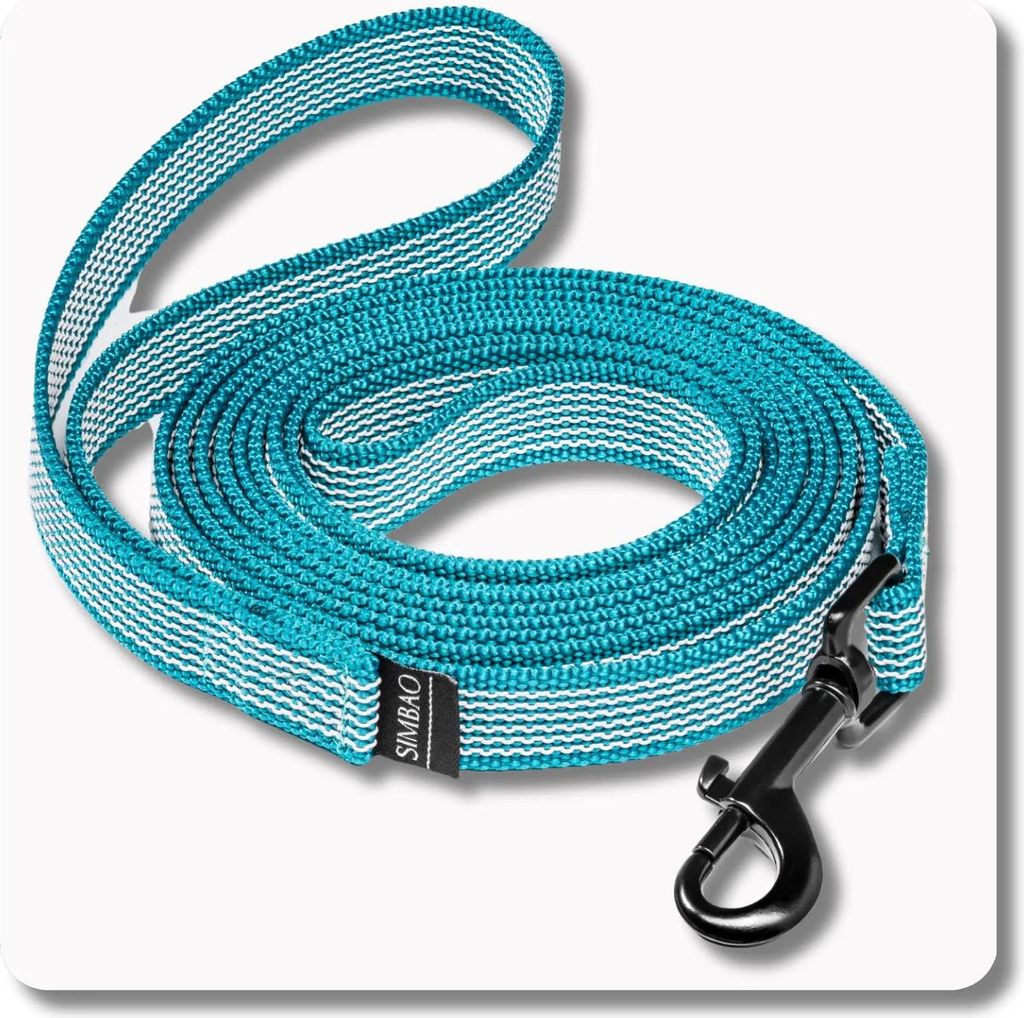 Rutschfeste TÜRKIS-Leine - 1,5 m, 76 mm - Hund 10-25 kg