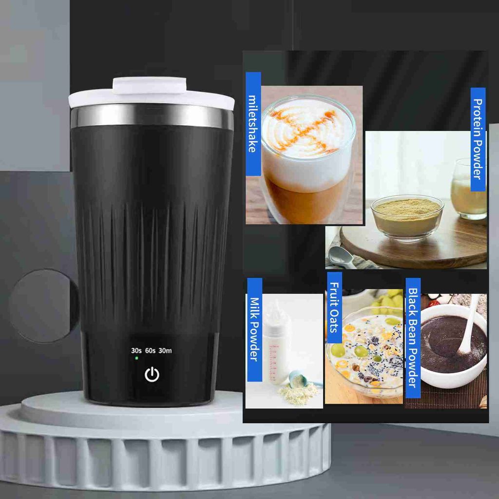 Selbstrührender Becher 380ml - Automatischer Magnet-Rührbecher Aus Edelstahl