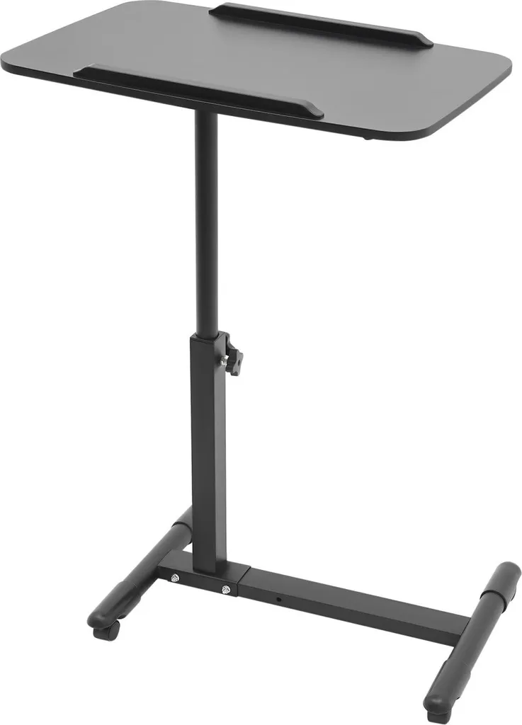 Poste de travail informatique ergonomique et mobile réglable noir 60cm - 5