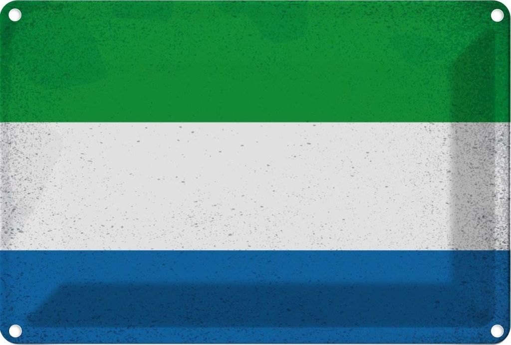 vianmo Blechschild 20x30 cm Sierra Leone Vintage Flagge Fahne Wappen