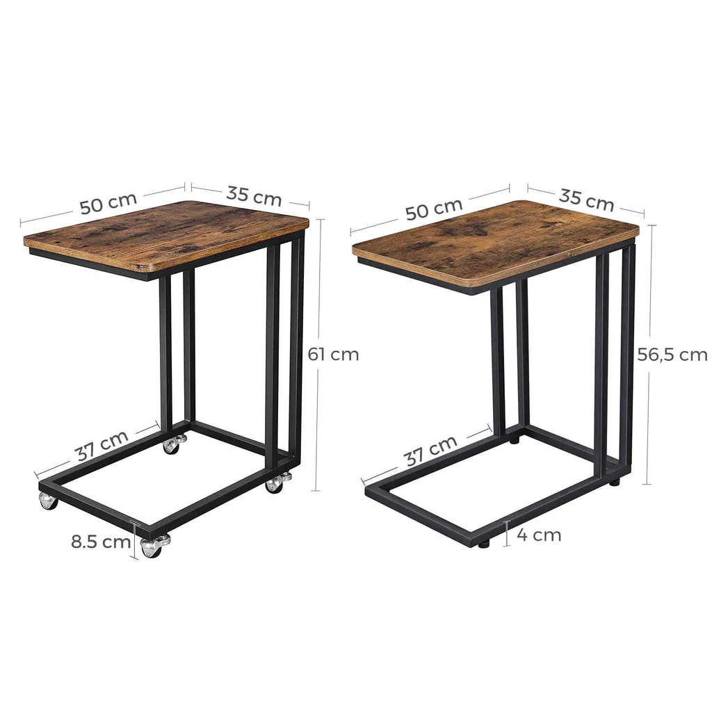 Petite Table à Roulettes Verrouillables Valora LNT50X Stable et Robuste