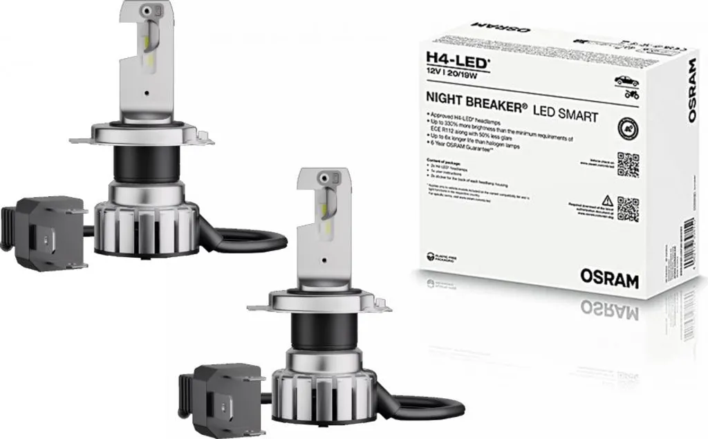 OSRAM Night Breaker LED H4 Lampe de Phare Homologuée 12V 27/23W