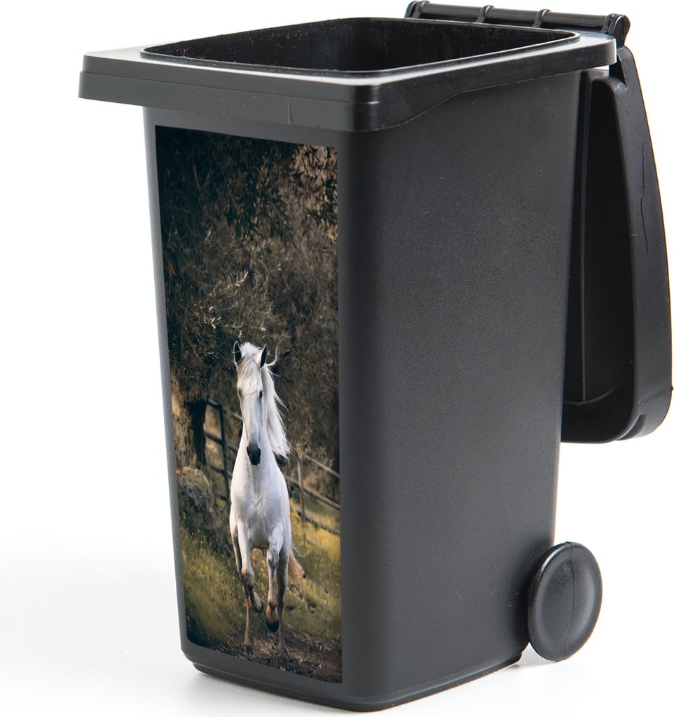 MuchoWow Mülltonnenaufkleber Pferd - Natur - Schlamm 44x98 cm - Containeraufkleber - Aufkleber - Mülltonnen-Aufkleber