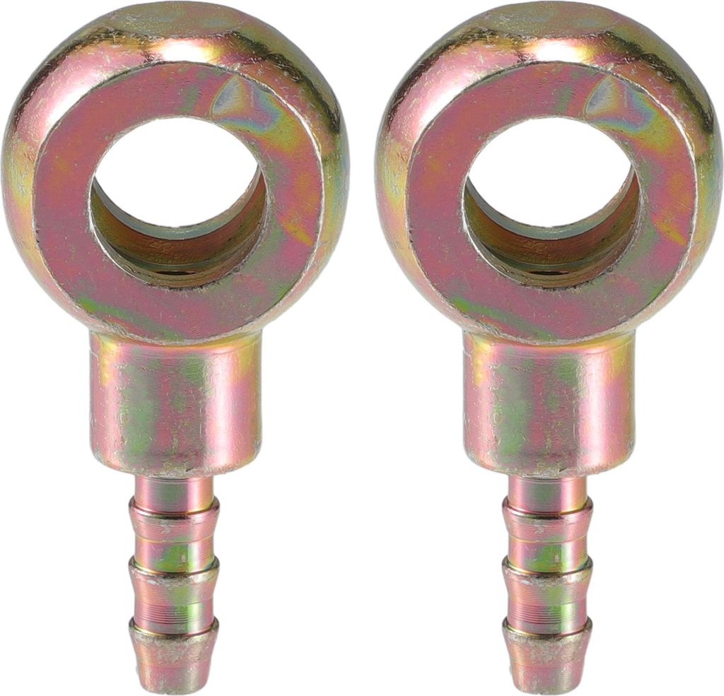 Universaler Banjo-Bolzen 10 mm ID 6 mm OD Banjo-Bolzen Schlauchstutzen-Adapter Ersatz für Motorrad Auto Metall Bronze Farbe (Set aus 2 Stück)
