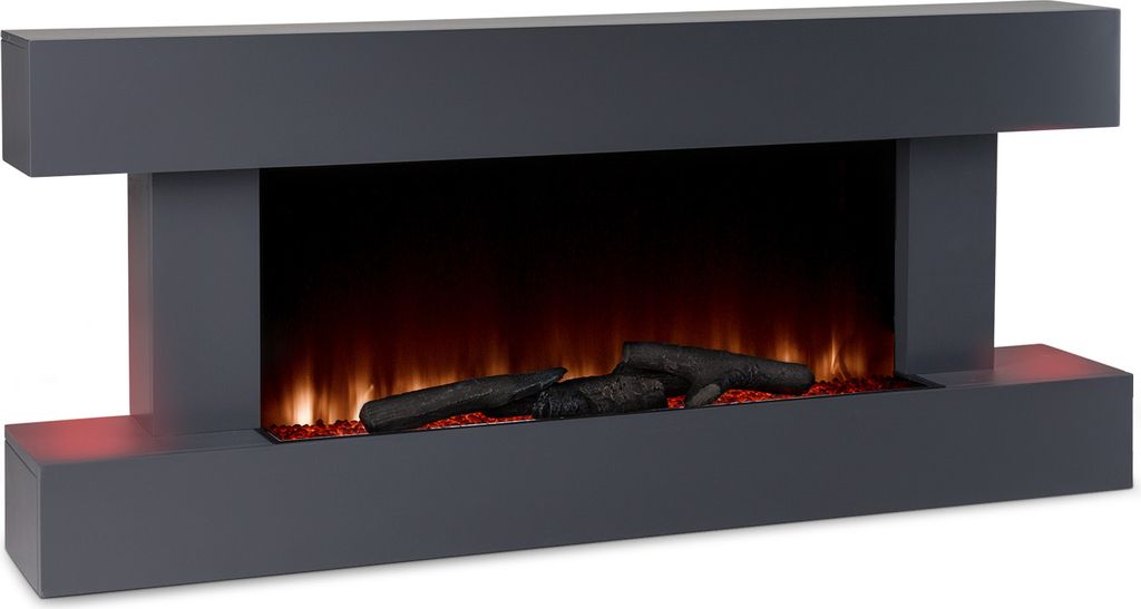 Klarstein Deko Kamin mit LED-Flammen, Elektro Kamin mit Heizung, 2000W Elektrischer Kamin, Sparsamer Kamin Elektrisch, Wandkamin mit Fernbedienung ...