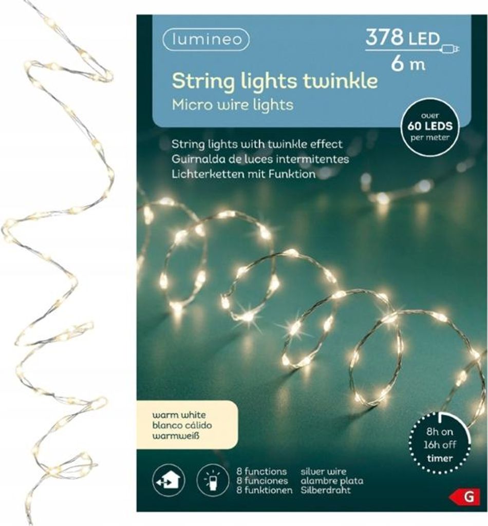 Lumineo Lichterkette STRING LIGHTS TWINKLE 378 LED 6 m, Immagine del prodotto 