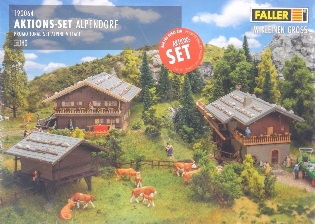 Faller 190064 Aktions-Set "Alpendorf" Spur H0 in