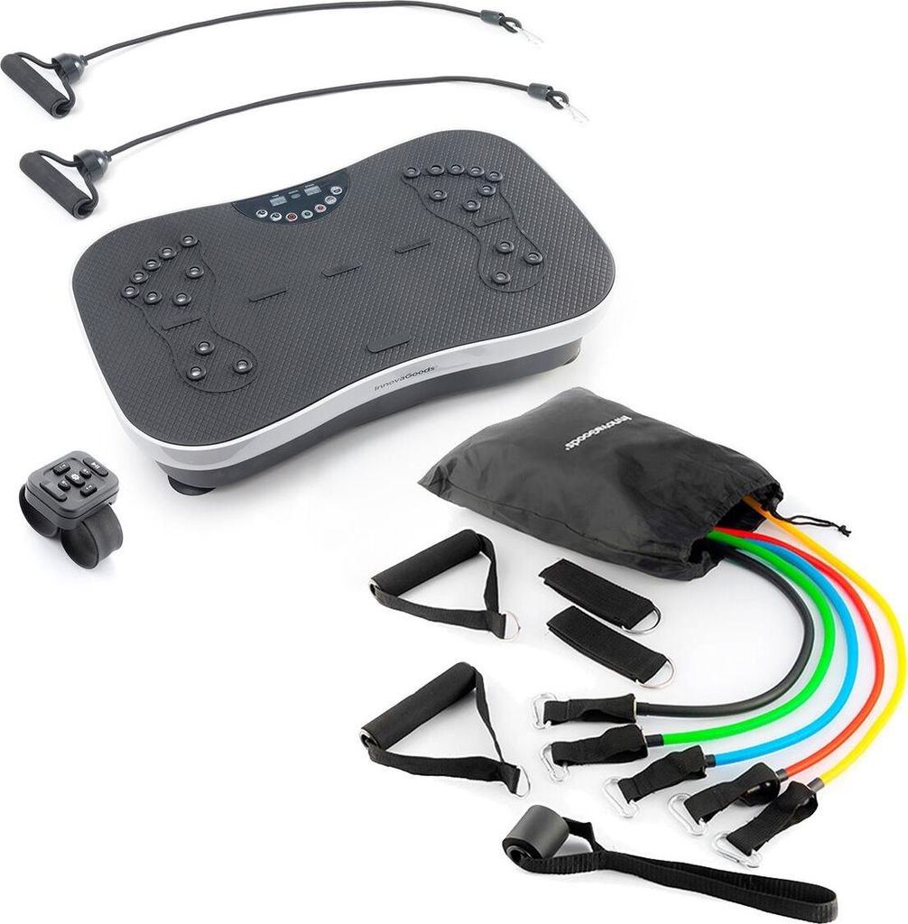 Pack Satz regulierbaren Stretchbändern mit Accessoires und Übungsleitfaden und Trainingsplattform mit Vibration, Zubehör und Übungsleitfaden In...