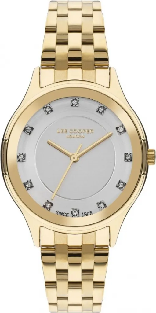 Montre dorée Lee Cooper LC07867.130 avec boîtier en acier et cadran or
