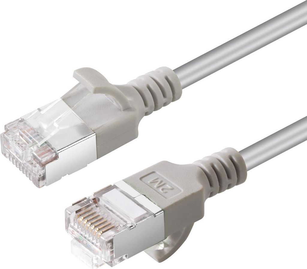 MicroConnect CAT6A U-FTP Slim Netzwerkkabel, LSZH, 1,5m, Grau, V-FTP6A015-SLIM