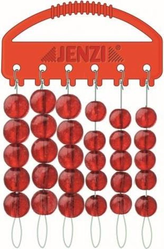 Jenzi Glas Perlen rot 8-10mm