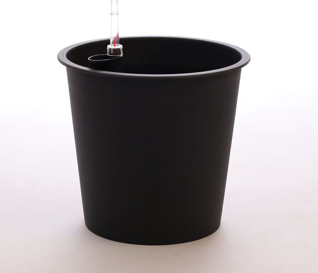 Elegant Einrichten | Kunststoffeinsatz | rund konisch | D42xH38cm | schwarz | mit Bewässerungssystem