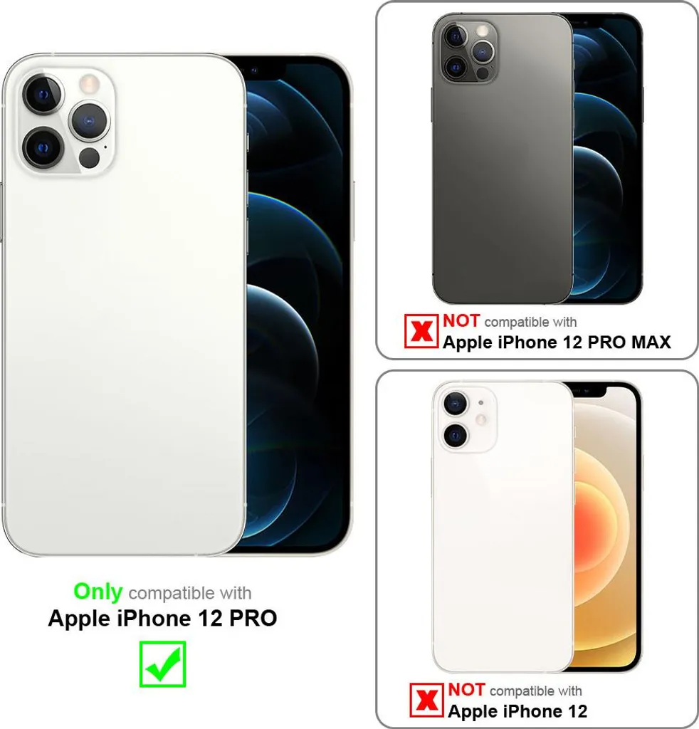 Custodia iPhone 12 PRO Cadorabo Verde - Protezione Totale in TPU