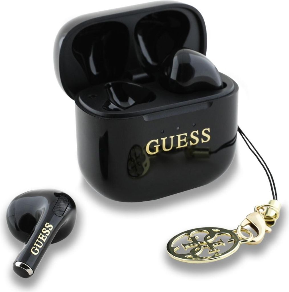Guess Classic Logo Charm Tws Kabellose Kopfhörer Schwarz  Produktbild 