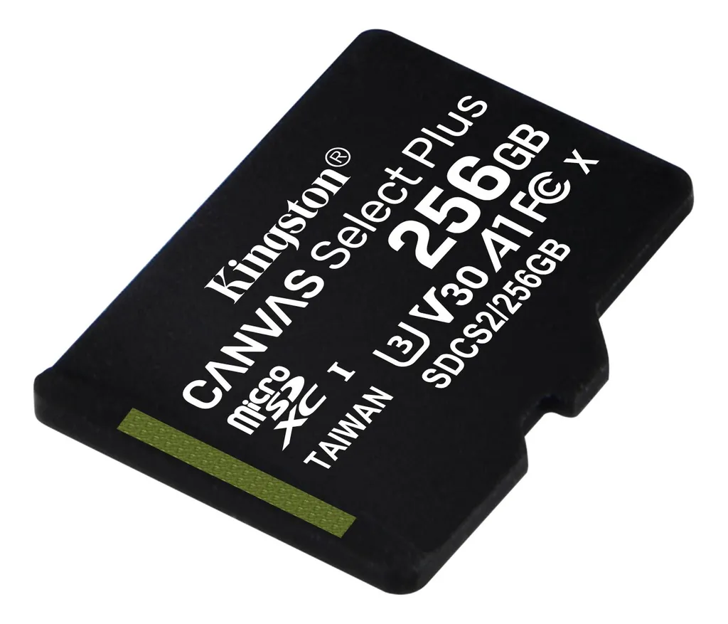Carte microSDXC 256 Go Kingston Canvas Select Plus pour Vidéos Full HD 1080p