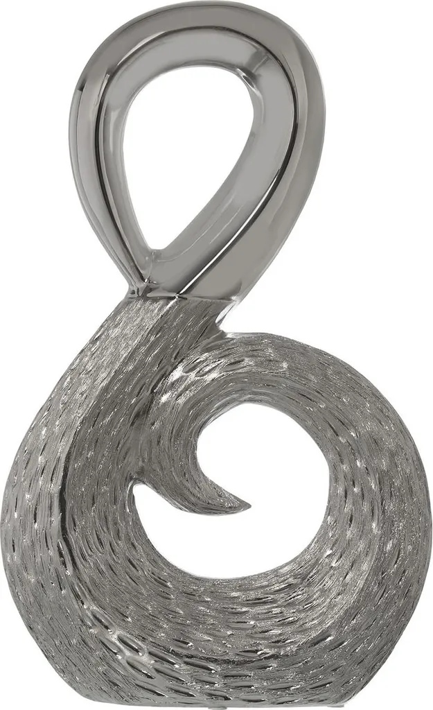 Sculpture Argentée en Céramique Brillante Alexandra House Living 38cm