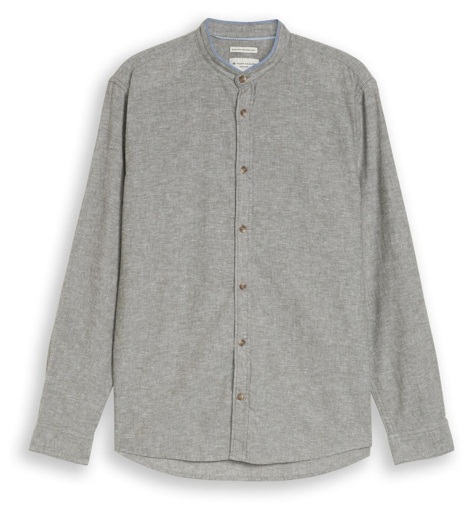 Regular Fit Hemd mit Leinenanteil