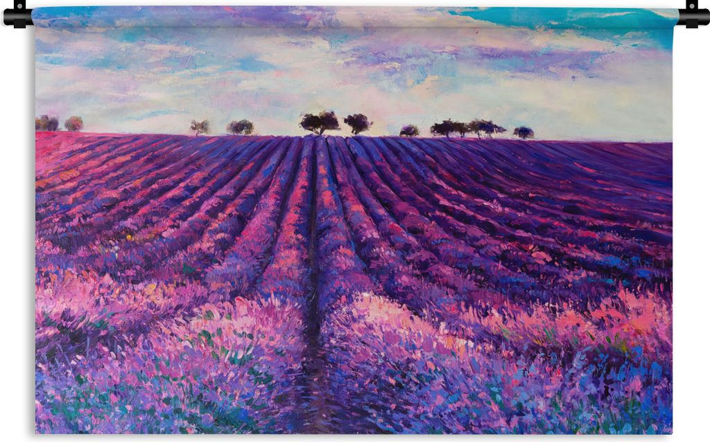 MuchoWow Wandteppich Wandbehang Ölfarbe - Malerei - Blumen 120x80 cm Tapisserie Dekoration Wandtuch - Wanddekorationen - Wandtücher
