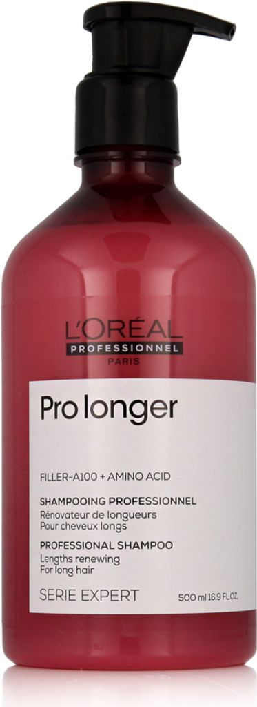 A bottle of L'Oréal Professionnel shampoo with a pump dispenser.