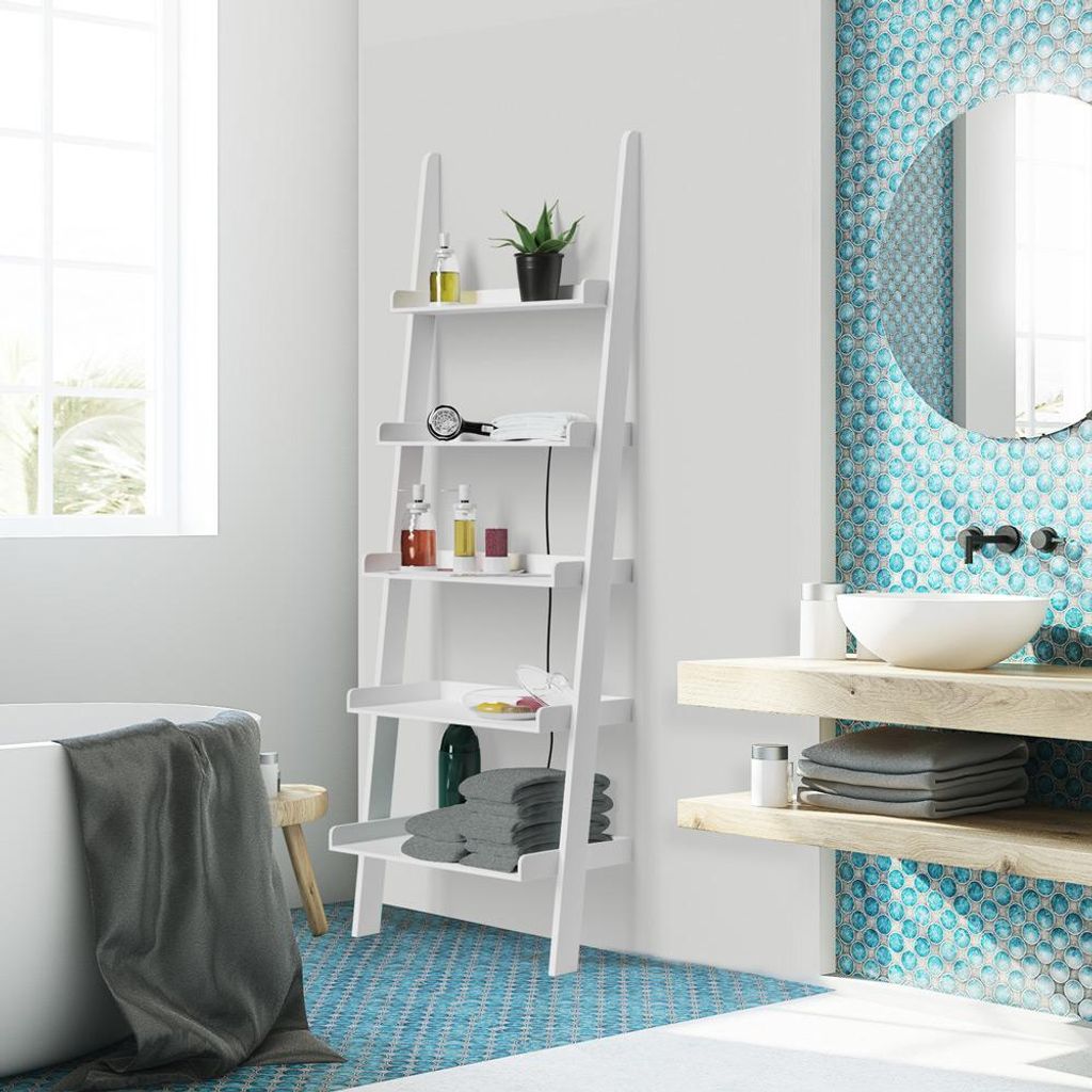 CASARIA® Étagère murale 180 cm Étagère échelle 5 tablettes Image du produit 