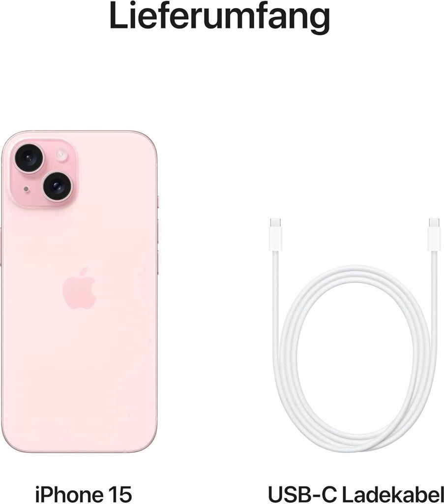 Apple iPhone 15 128GB Pink - Smartphone - 128 GB Produktbild 19