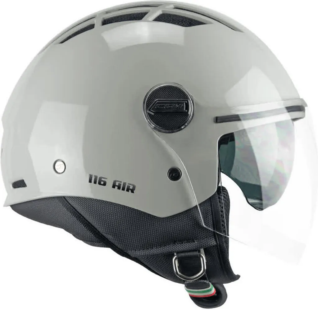 Casque Jet Gris Brillant CGM 116A AIR Taille S idéal pour la Ville