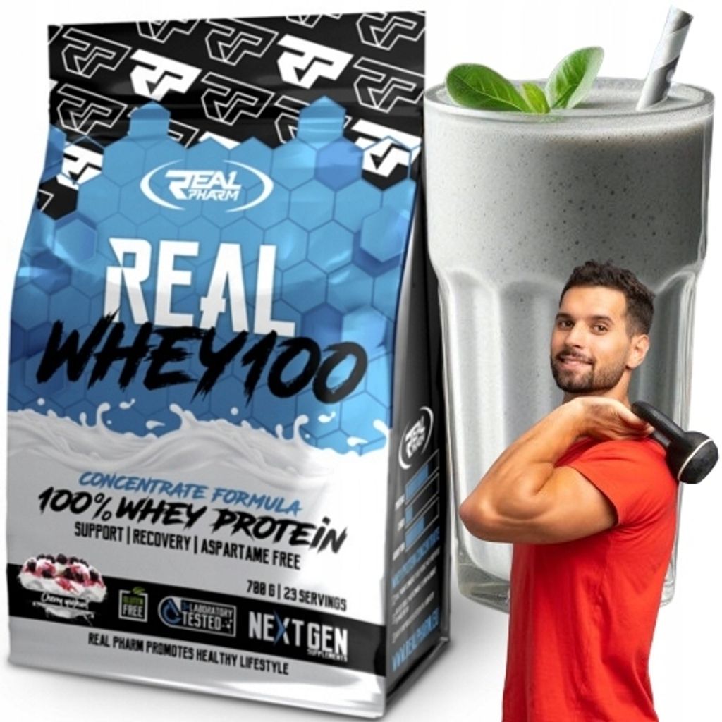 Real Pharm Molkenproteinkonzentrat WPC protein 2000g Eiweißpulver geschmack: natural