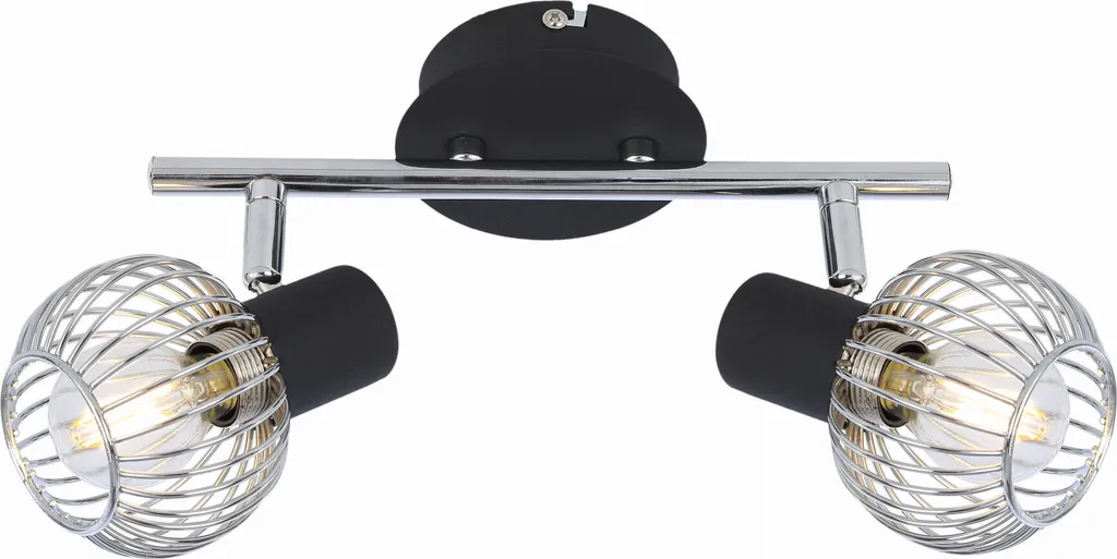 Plafonnier OSLO noir 92-61843 pour remplacer vos vieux luminaires bas