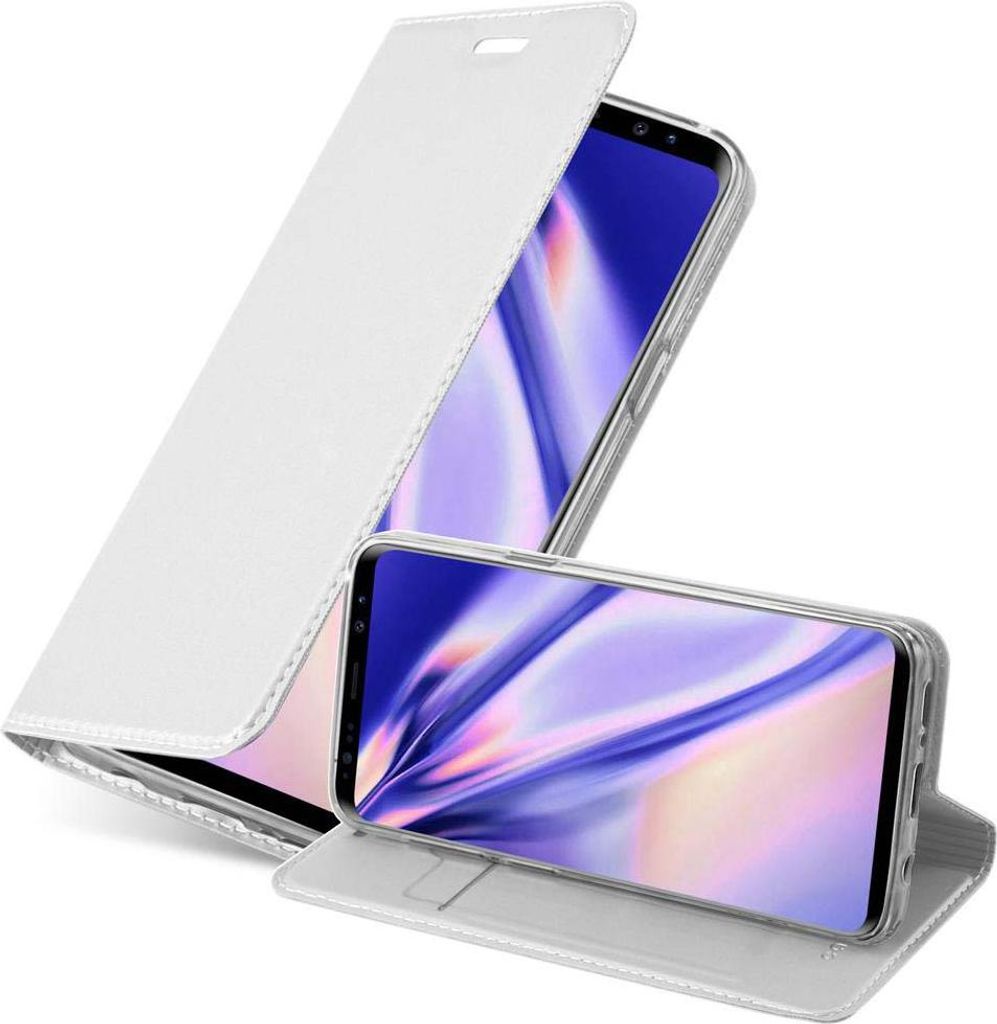 Cadorabo Handyhülle für Samsung Galaxy S9 Schutz Hülle in Silber Cover Etui Book Case Booklet