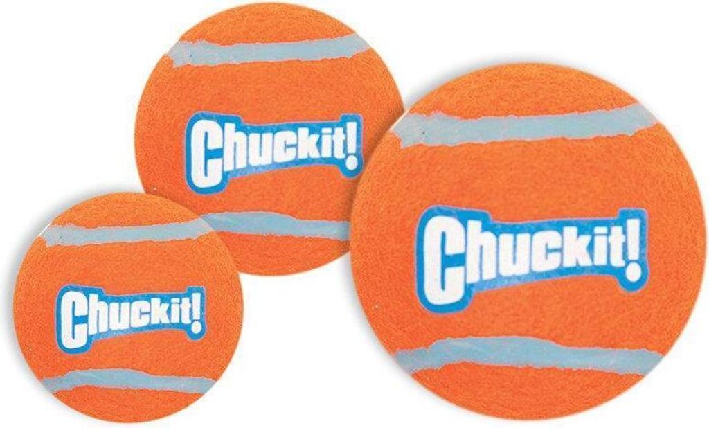 Chuckit Tennisball, 2 Hundebälle Kompatibel mit Abschussvorrichtung, Orange, S