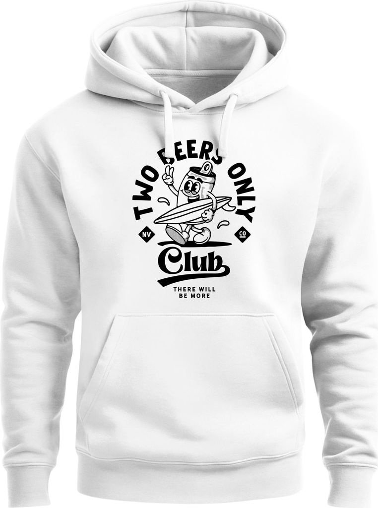 Hoodie Herren Print Bier Design Two Beers Only Club Kapuzensweatshirt Fun Style Männer Fashion Streetstyle Neverless
