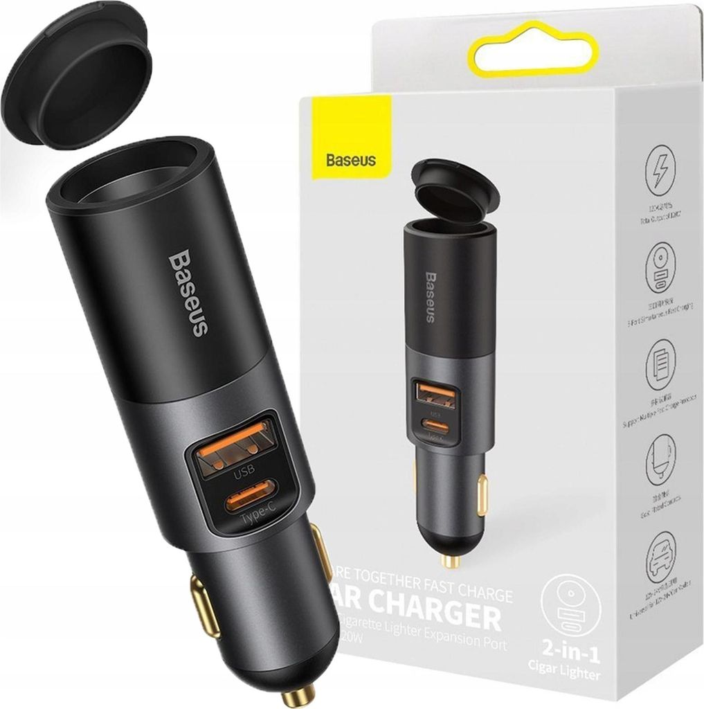 Baseus Share Together Chargeur de voiture Usb / Usb Type C Image du produit 