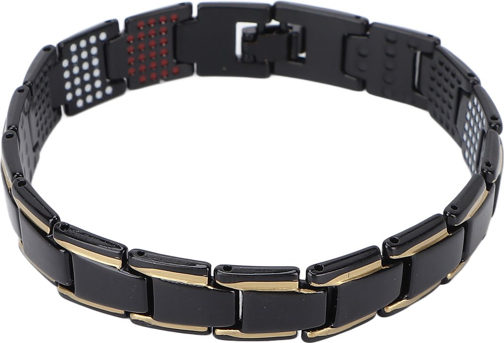 Magnetarmband aus Titanstahl für Herren und Damen, modisches Magnettherapie-Armband, Schmuck, Geschenk für Partys (Schwarzgold)