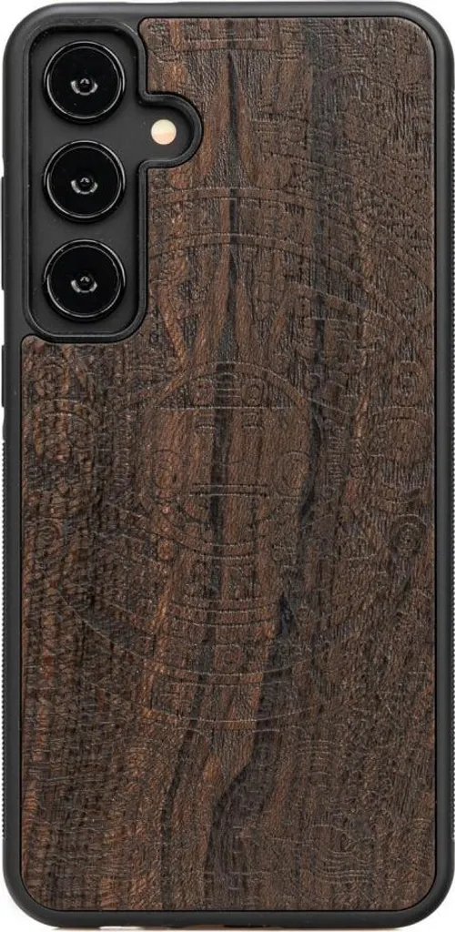 Custodia Samsung S25 Plus Legno Ziricote Bewood Calendario Azteco