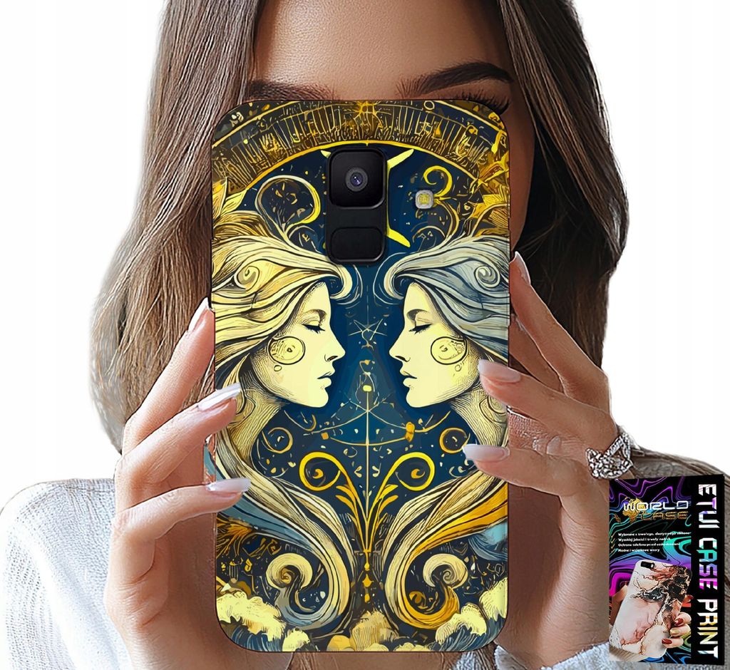 Hülle Für Samsung A6 2018 - Sternzeichen, Zwillinge Astronomie Hülle