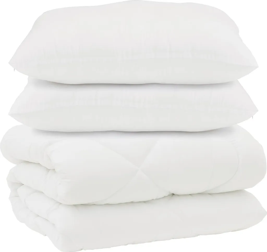 Set Letto vidaXL 3pz: Piumone Invernale + 2 Cuscini Microfibra