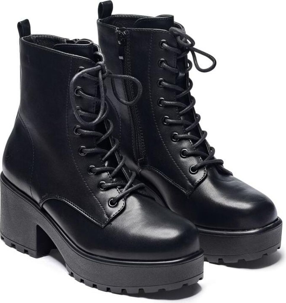 KOI Schnürstiefel Damen GIN Platform Military Boots schwarz EU41