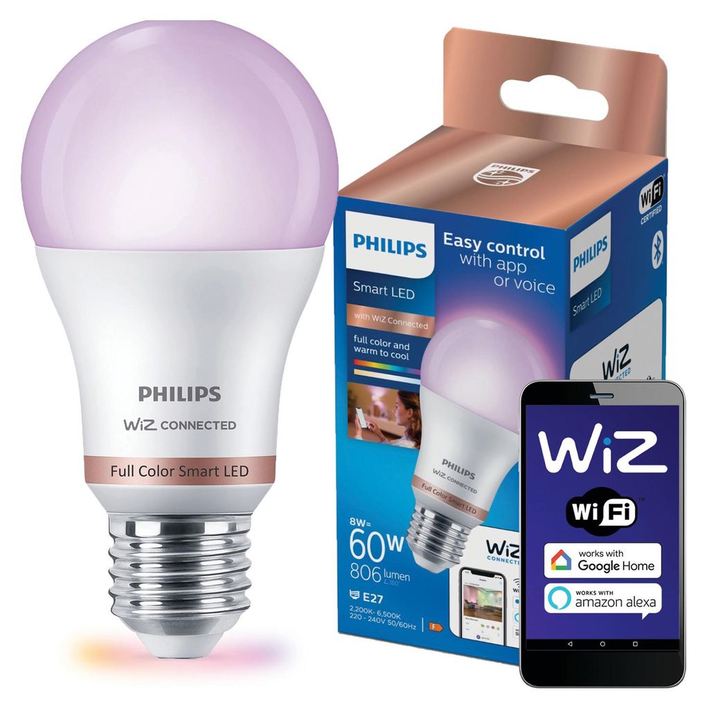 Leuchtmittel Philips E27 8,5 Watt LED WIZ 806 Lumen dimmbar Produktbild 