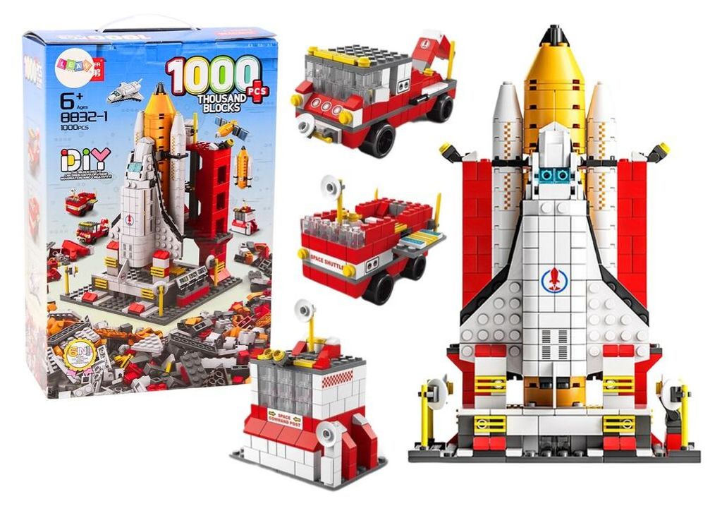 Stavební kostky Vesmírná raketa 6v1 Vesmírná vozidla 1000 Obrázek produktu 