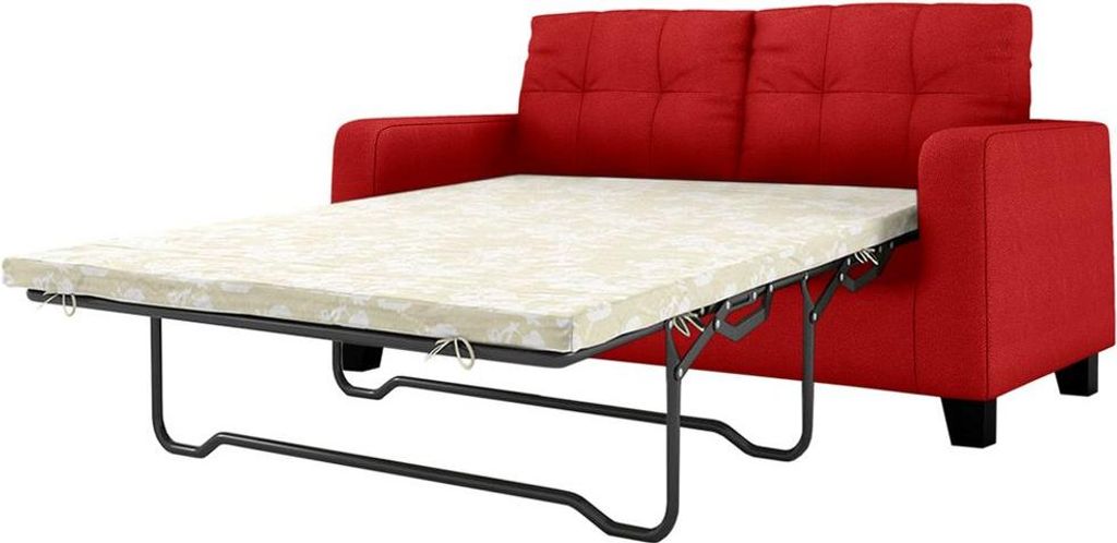 Zweisitzer-Sofa mit Schlaffunktion Gloss-Margo red