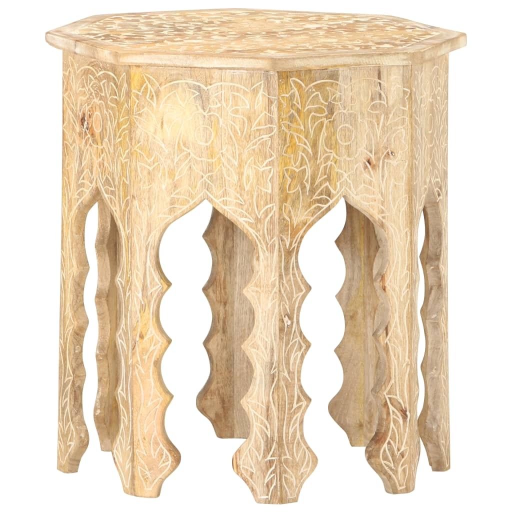 vidaXL Beistelltisch Ø48 cm Massivholz Mango - Beistelltisch - Beistelltische - Holz-Beistelltisch - Holz-Beistelltische