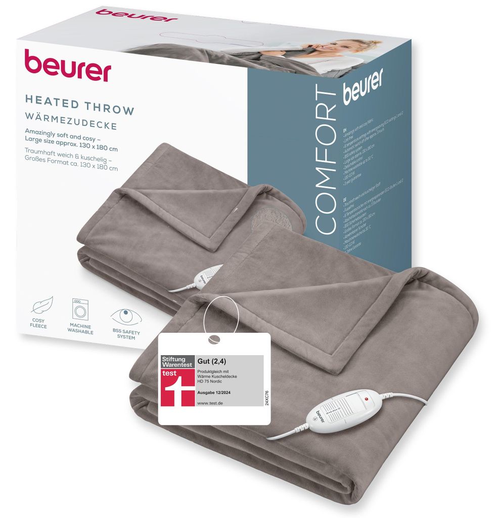 Beurer HD 75 Heizdecke, 6 Temperaturstufen, 180 x 130 cm, Produktbild 