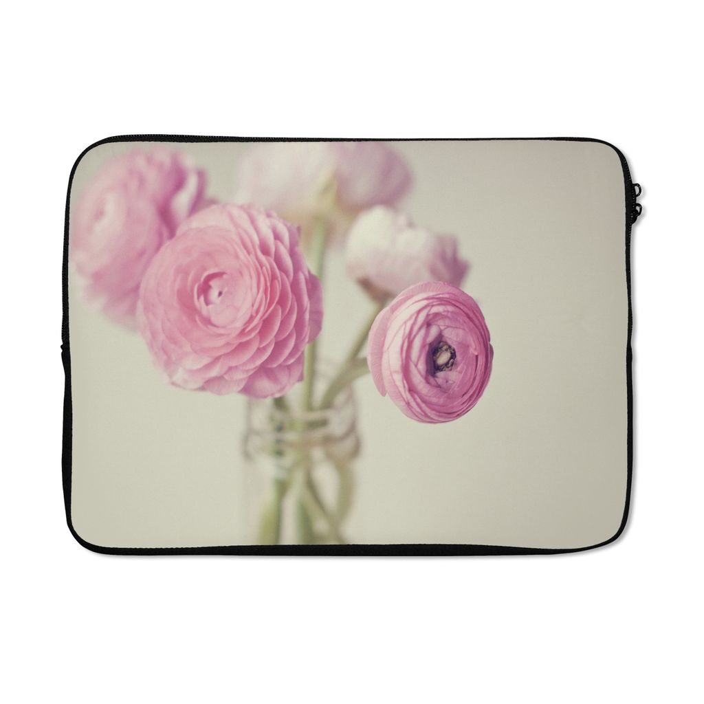 MuchoWow Laptop Hülle 14 ZollBunte Butterblumen in einer Vase Laptoptasche - Laptoptasche - Stoßsicher - Schutzhaube