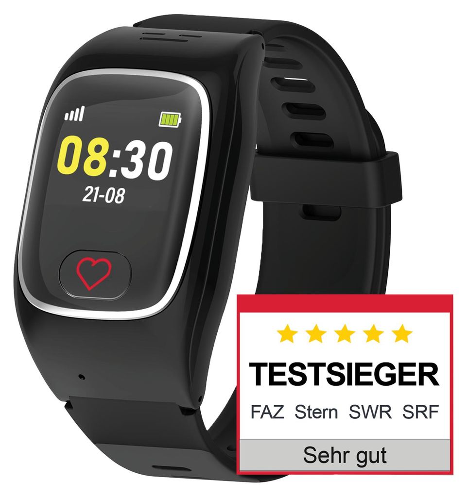 James B8 Senioren Smartwatch Notrufuhr SOS Knopf & GPS Produktbild 