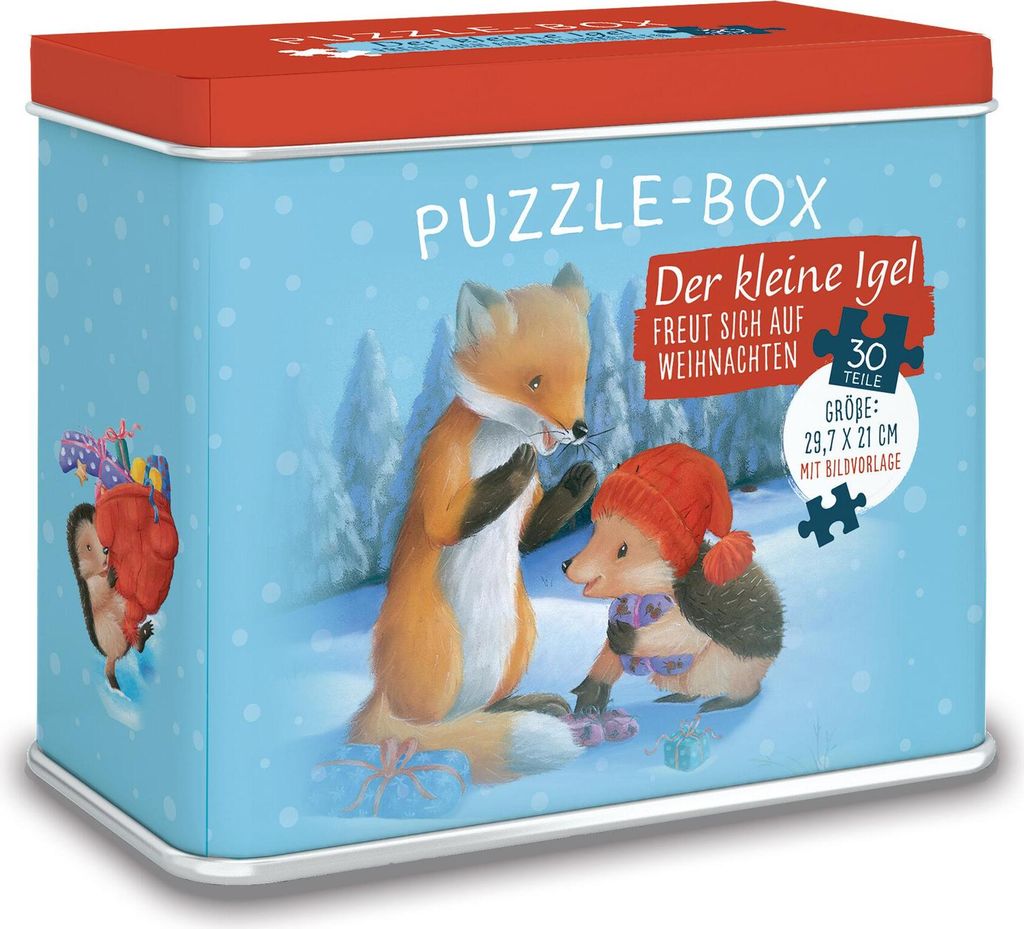 Der kleine Igel freut sich auf Weihnachten