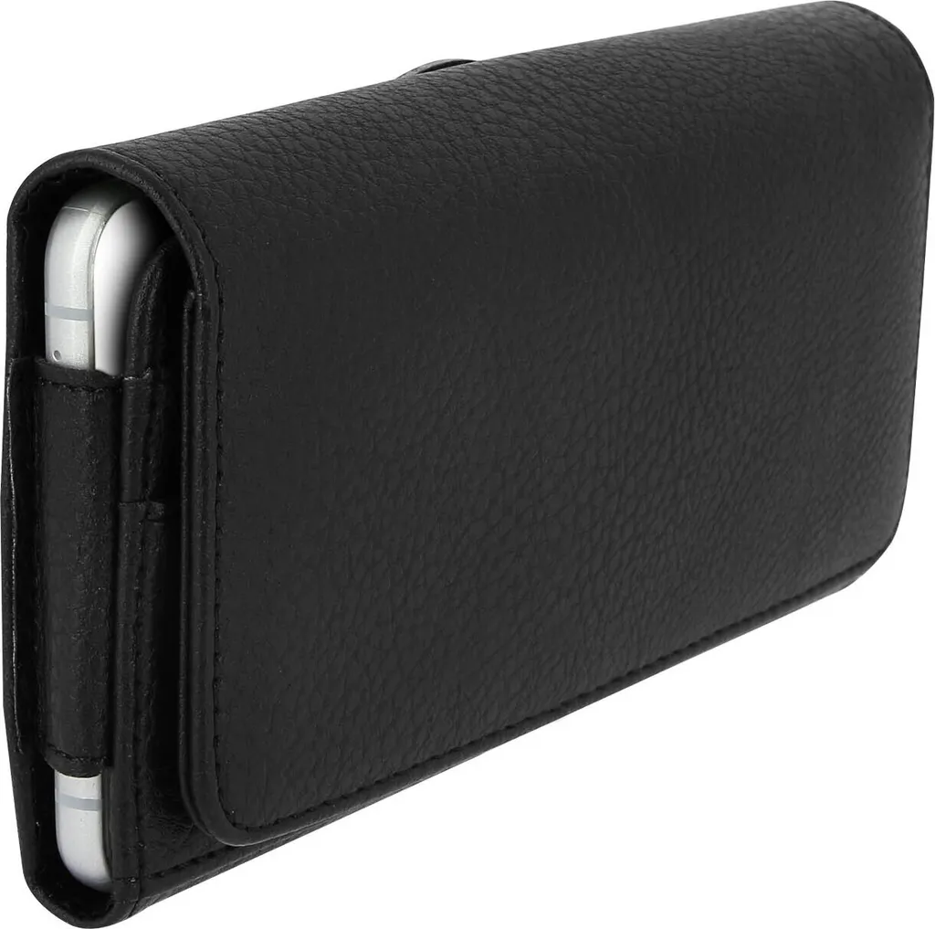 Porta Cellulare da Cintura Antifurto 5.5'' Nero | Slot Carte di Credito