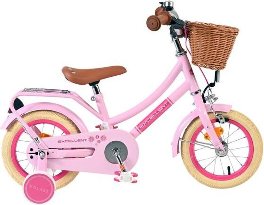 Volare Excellent Kinderfahrrad - Mädchen - 12 Zoll - Rosa
